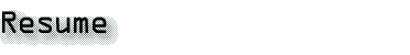 Resume